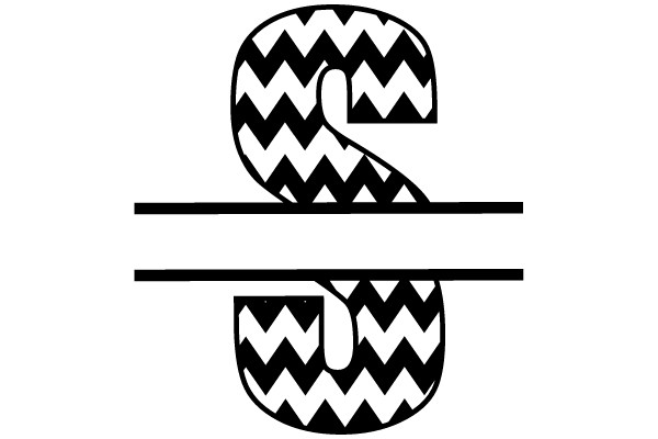 Chevron Patterned Letter 'S'