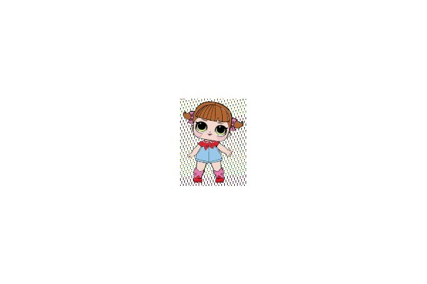Stylish Doll in Blue Dress and Pink Boots