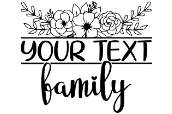 Your Text Family: A Stylish Floral Design