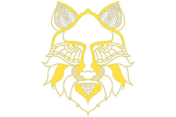 Stylized Lion Design with Intricate Patterns