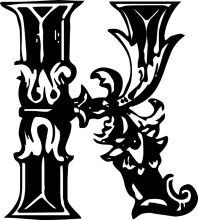 Monochrome Artwork: A Stylized Letter 'Y' with a Flanking Decorative Element