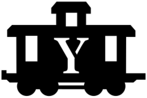 Monochrome Icon of a Train with the Letter Y