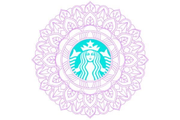 Stylized Starbucks Logo with Floral Design