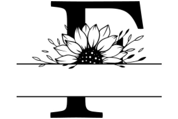 Floral Artistry: AFlower and Letter 'T'