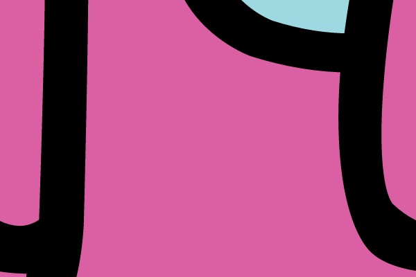 Pink Character with Blue Patch
