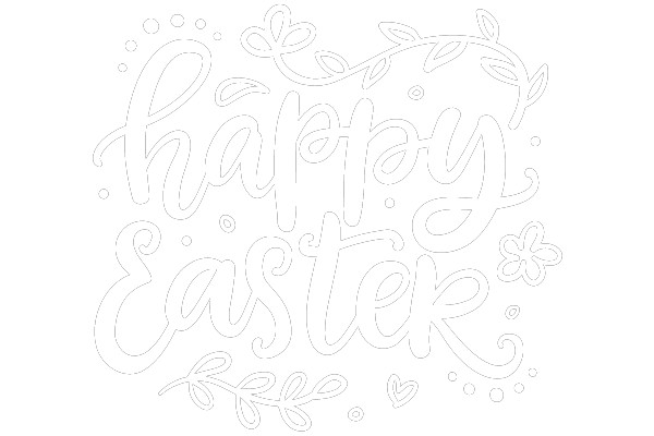 White Happy Easter Overlay