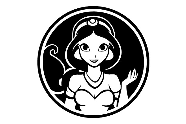 Aladdin's Jasmine in Classic Silhouette
