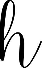 Stylized Letter 'H' with a Curve