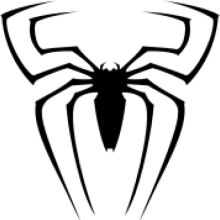 A Simple Black and White Spider Logo