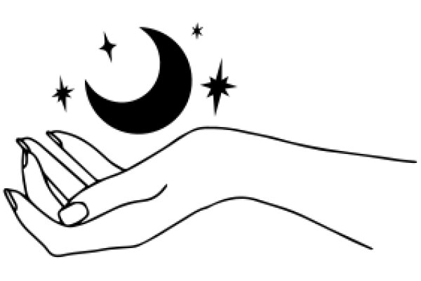 A Hand Reaching Out to the Night Sky