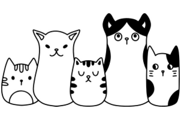 A Whimsical Lineup of Cartoon Animals