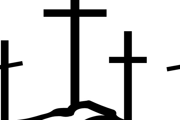 Three Crosses Silhouette