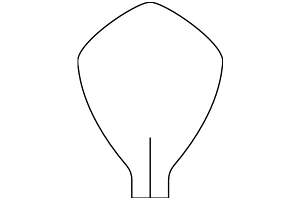 Simplified Line Drawing of a Light Bulb