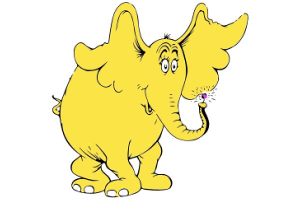 A Playful Encounter with a Yellow Elephant