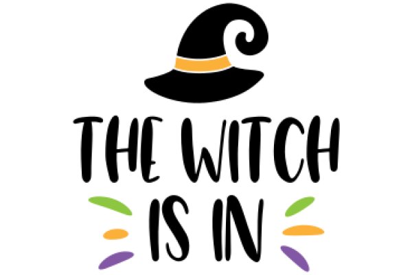 The Witch is In: A Playful Logo for a Halloween-themed Event or Business