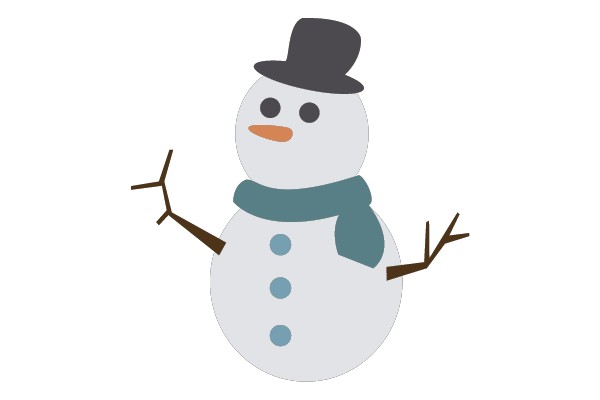 Winter Whimsy: A Festive Snowman Character