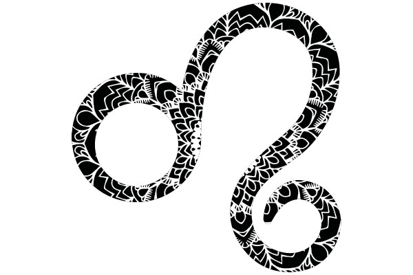 Stylized Infinity Symbol with Floral Patterns