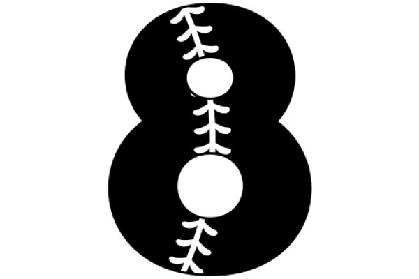 Stylized Baseball Logo with a Minimalist Design
