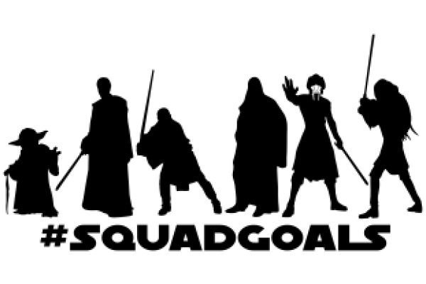 Squad Goals: A Silhouette of Five People, Each Holding a Different Object, Representing a Group's Aspirations or Interests