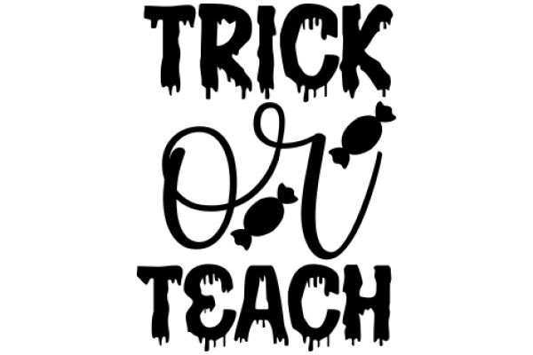 Trick or Treat: A Halloween-themed poster with a playful twist on the classic phrase.