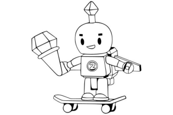 A Whimsical Robot Adventure: The Journey of the Gem-Collecting Companion