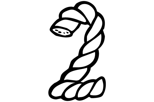 Simplified Line Drawing of a Snake