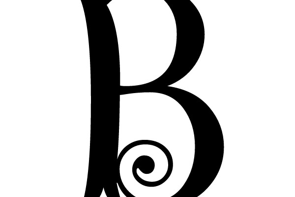 Spiraled Script Letter B
