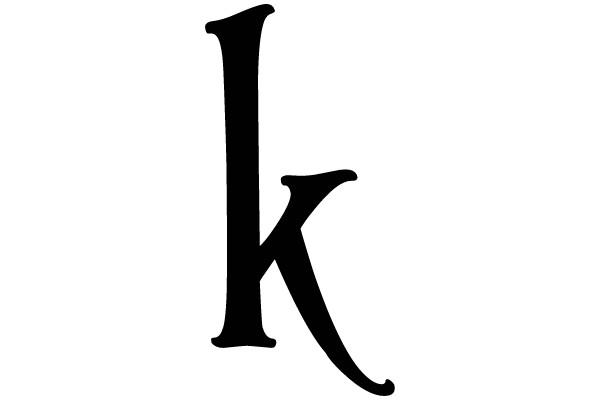 Bold Serif Letter 'k'
