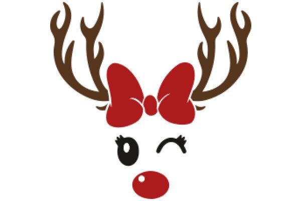 Festive Holiday Reindeer Decoration: A Playful and Cute Design for Christmas