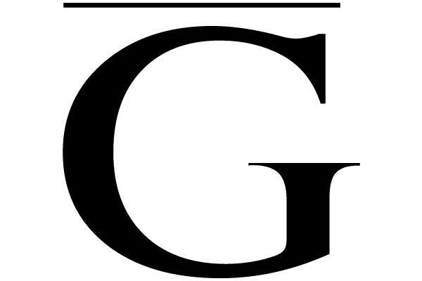 Black Letter G on White Background