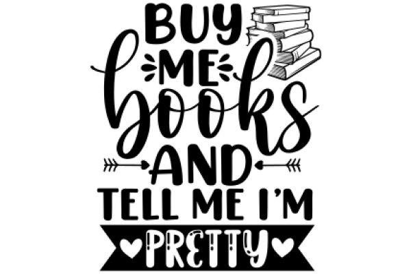 Buy Me Books and Tell Me I'm Pretty: A Humorous Sign for Book Lovers