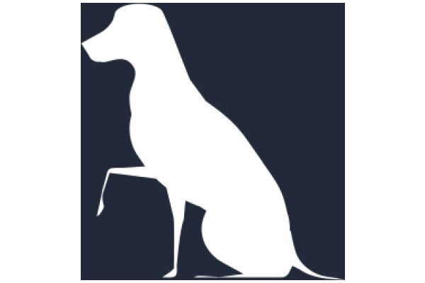 A Silhouette of a Dog on a Square Background