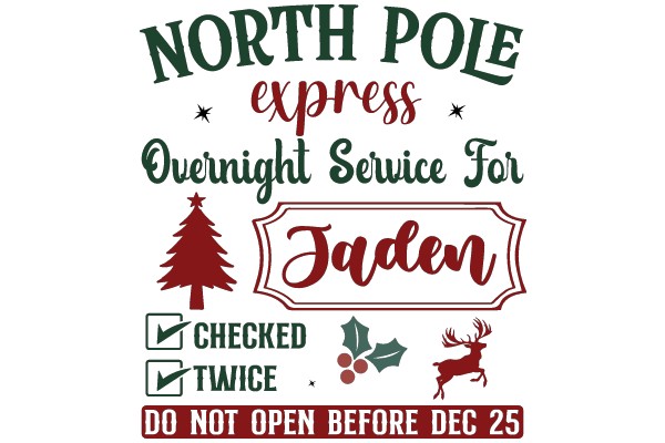 North Pole Express: Overnight Service for Jaden