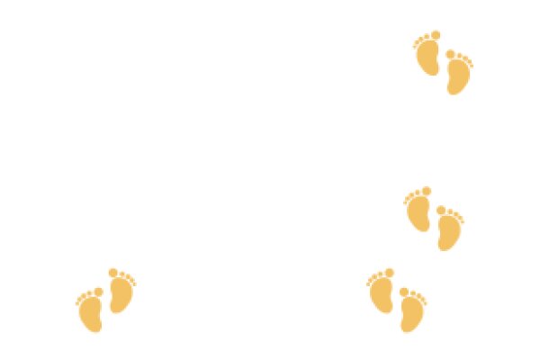 Footprints on a White Background