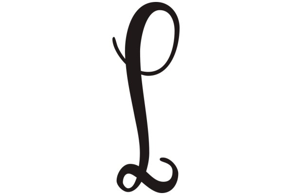 Stylized Letter 'P' with a Swirl Design