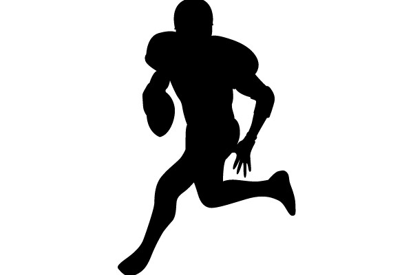 American Football Player in Action