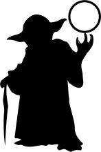 The Silhouette of a Jedi: A Black and White Portrayal of a Star Wars Character