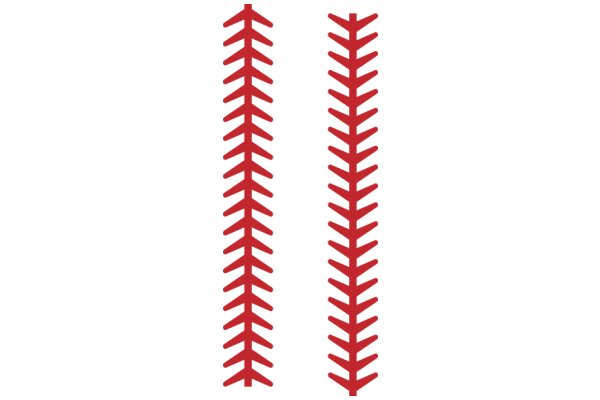 Two Red Zigzag Patterns on a White Background