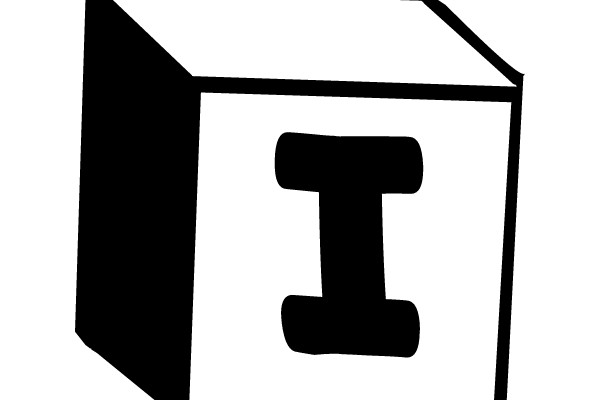 Block with 'I' Letter
