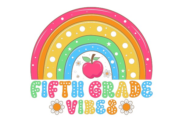 Vibrant Rainbow with Fifth Grade Vibes