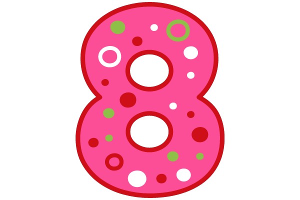 Playful Pink Number 8