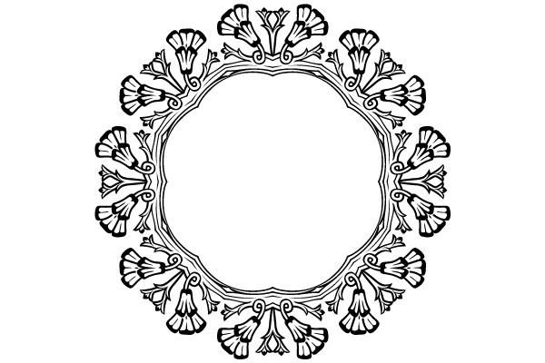 Vintage Elegance: A Flourished Decorative Frame