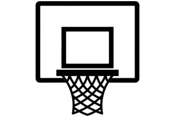Simplified Basketball Icon with a Computer Screen
