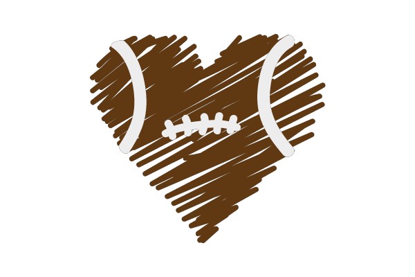 American Football Heart Icon