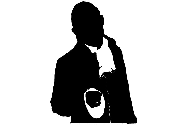Silhouette of a Person in a Tuxedo