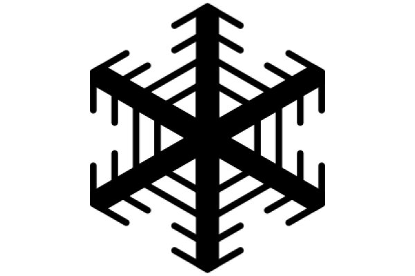 Digital Art: A Pixelated Snowflake Design
