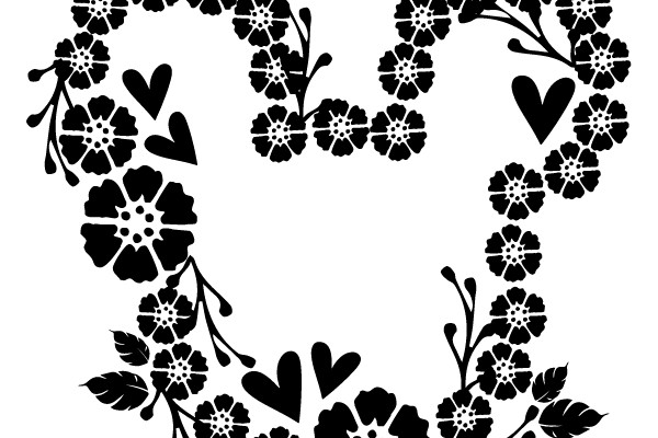 Floral Heart Silhouette