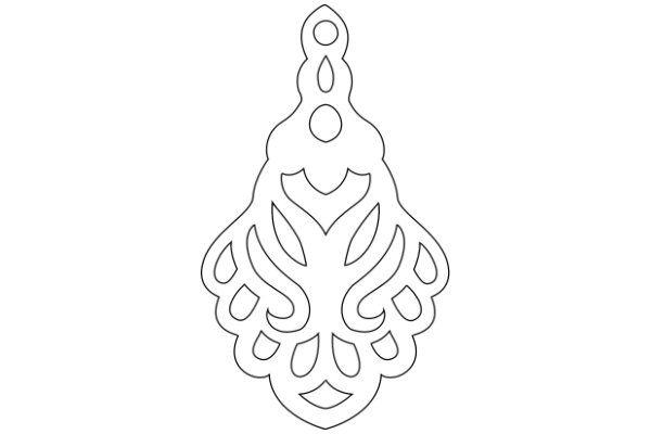 Stylized Artwork: A Geometric Pattern with a Heart-like Shape
