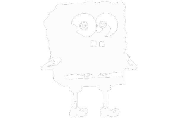 SpongeBob SquarePants in White and Black