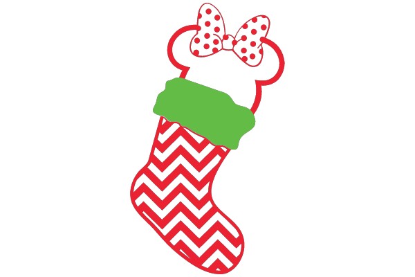 Christmas-themed Stocking Clip Art